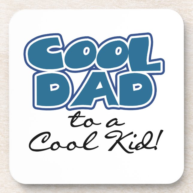 Dessous-de-verre Cool papa à un Cool cadeaux pour enfants (Devant)