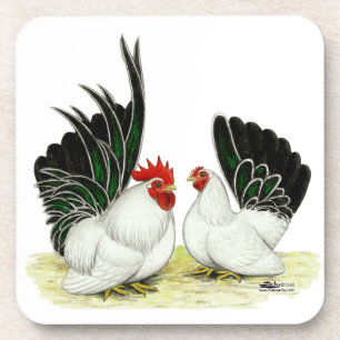 Dessous-de-verre Coqs nains de Blacktail de Japonais