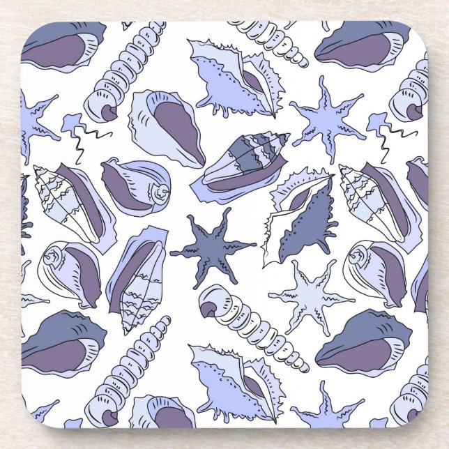 Dessous-de-verre Coquillages de Lavendar (Devant)