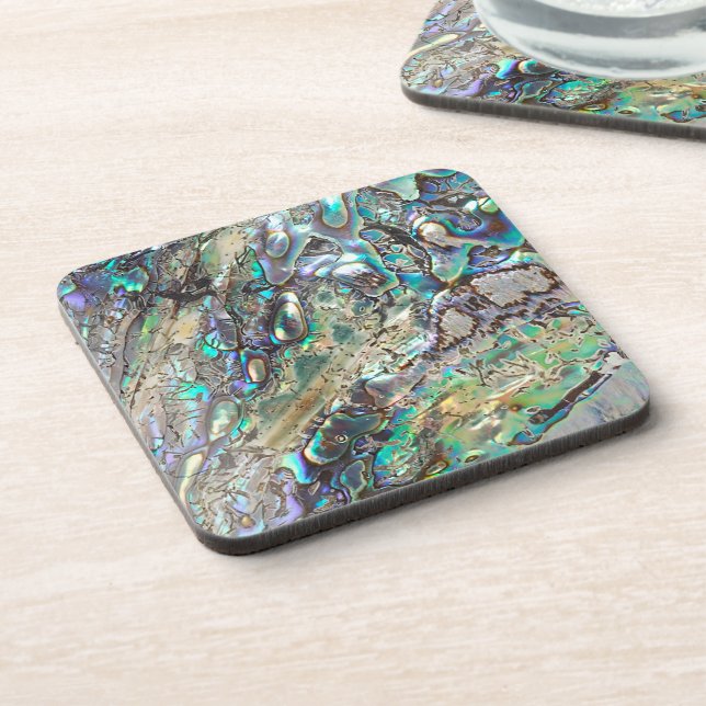 Dessous-de-verre Coquille de paua de reine (Côté gauche)