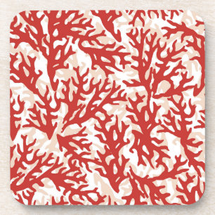 Dessous-de-verre Corail rouge Motif 2