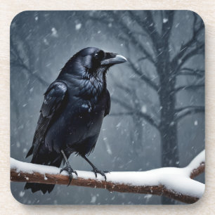 Dessous-de-verre Corbeau noir foncé