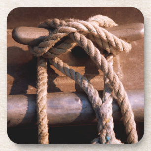 Dessous-de-verre Corde attachée à une cravate de bateau