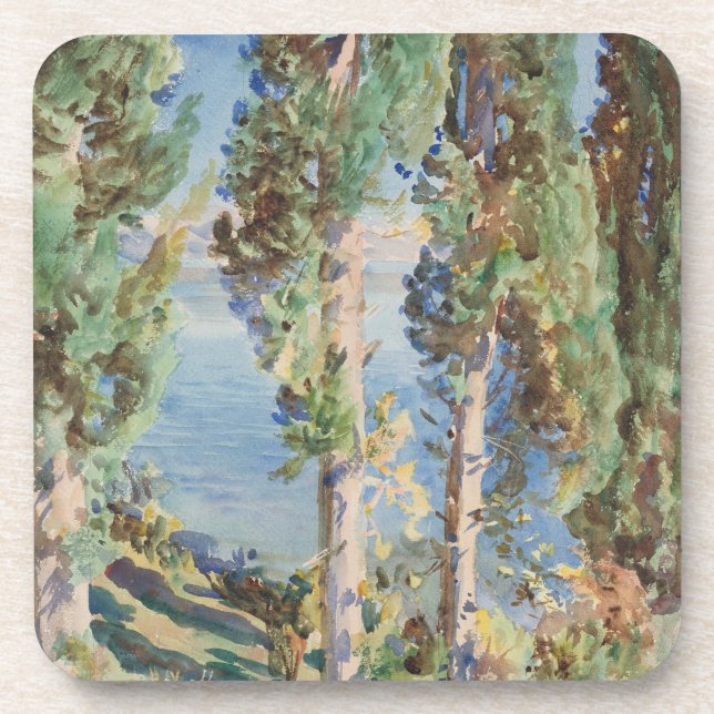 Dessous-de-verre Corfu Cyprès par John Singer Sargent (Devant)