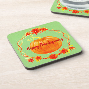 Dessous-de-verre Correspondance Thanksgiving Citrouille Hard Plasti