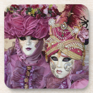 Dessous-de-verre Costume de carnaval pourpre, Venise