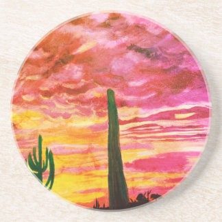 Dessous de verre couché de soleil de Cactus