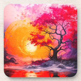 Dessous-de-verre Coucher de soleil Ai