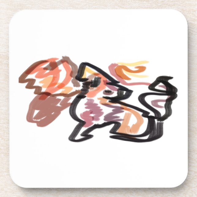 Dessous-de-verre Coucher de soleil d'automne du loup (Devant)