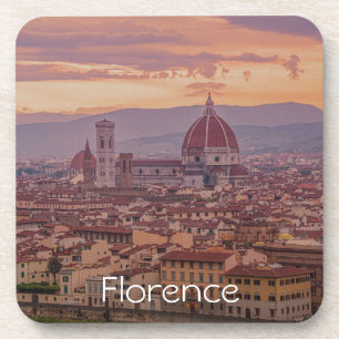 Dessous-de-verre Coucher de soleil sur Florence, Italie