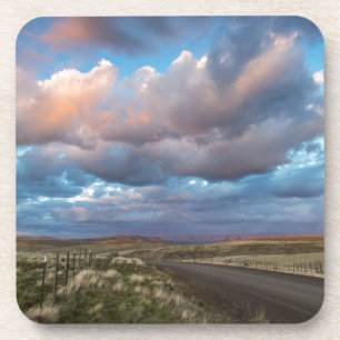 Dessous-de-verre Coucher du soleil sur Gravel Zumwalt Prairie Road