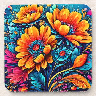 Dessous-de-verre Couleur florale Rose étonnante