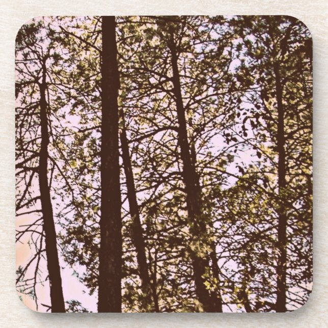 Dessous-de-verre couleur par les arbres (Devant)