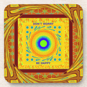 Dessous-de-verre Couleur traditionnelle rouge or