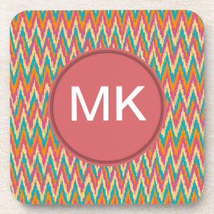 Dessous-de-verre couleurs d'épice de conception de zigzag d'iKat