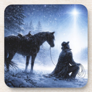 Dessous-de-verre Country Western Cowboy Noël