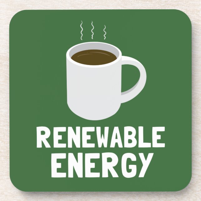 Dessous-de-verre Coupe du café d'énergie renouvelable (Devant)
