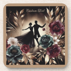 Dessous-de-verre Couple de danseurs romantiques élégants Personnali
