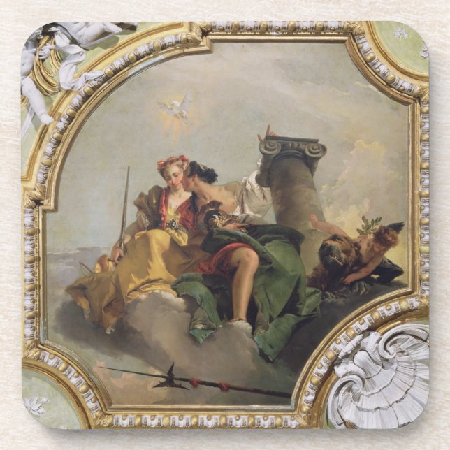 Dessous-de-verre Courage et justice, du 'Sala Capitolare (Devant)