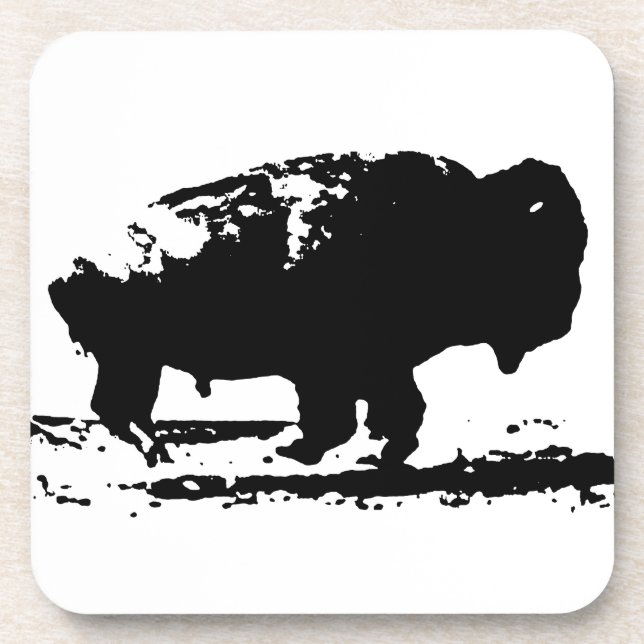 Dessous-de-verre Courir Buffalo Bison Pop Art (Devant)