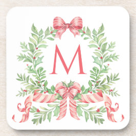 Dessous-de-verre Couronne de Noël Monogramme