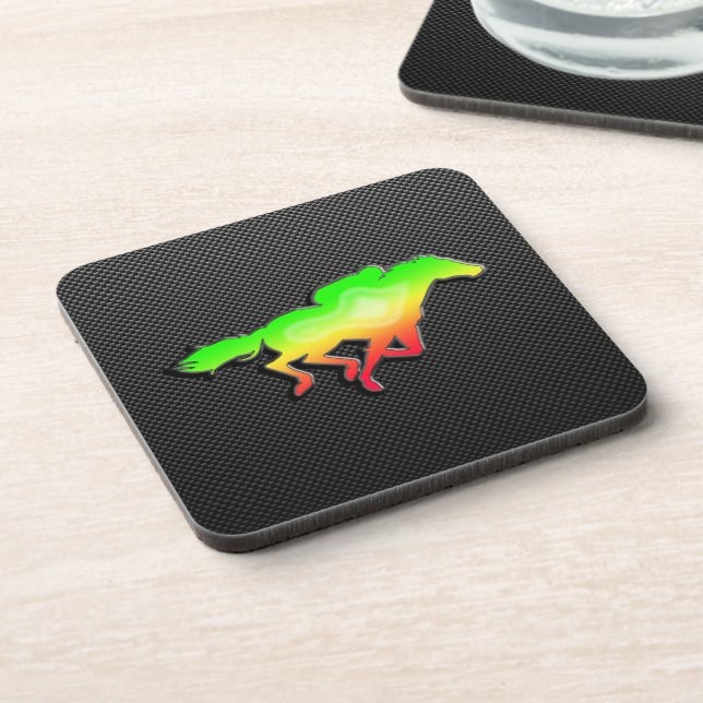 Dessous-de-verre Course de chevaux lisse (Côté gauche)