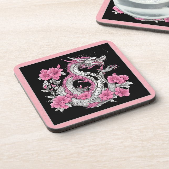 Dessous-de-verre Couvre-pain à dragon de fleurs (Côté gauche)