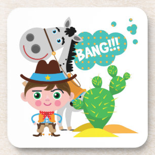 Dessous-de-verre Cowboy et cheval