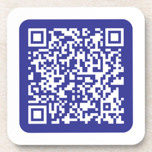 Dessous-de-verre Créer un code QR scannable   Bleu foncé modifiable