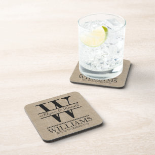 Dessous-de-verre Créez votre propre monogramme d'anniversaire de