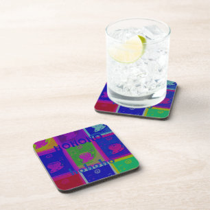Dessous-de-verre Créez votre propre Père Noël HoHoho Pop Art spécia