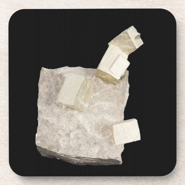 Dessous-de-verre Cristaux de pyrite en schiste (Devant)