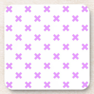 Dessous-de-verre Crochets Lilac sur blanc