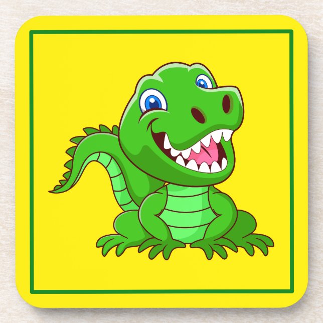 Dessous-de-verre Crocodile souriant Cartoon-64836 (Devant)