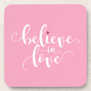 Dessous-de-verre Croire en amour Valentine Calligraphie   DESSOUS D