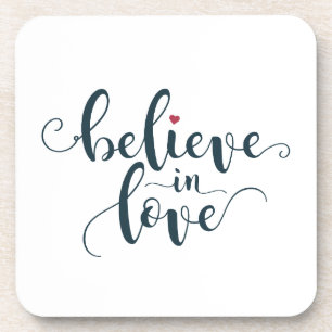 Dessous-de-verre Croire en amour Valentine Calligraphie   DESSOUS D