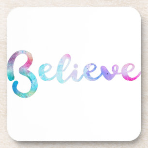 Dessous-de-verre Croire la typographie de l'aquarelle