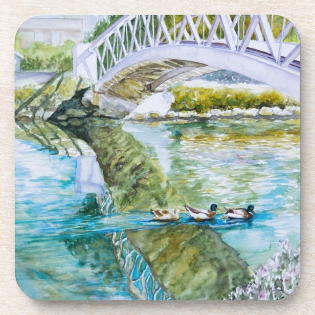 Dessous-de-verre Croisement de canal (Devant)