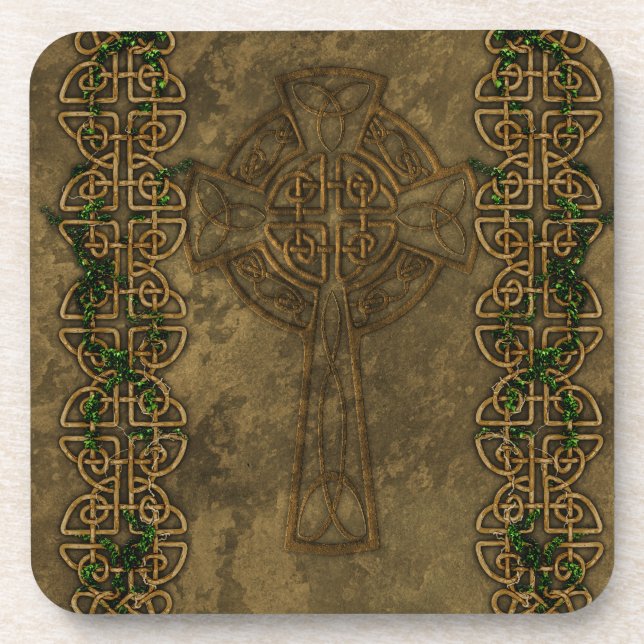 Dessous-de-verre Croix celtique et noeuds celtiques Dessous de verr (Devant)