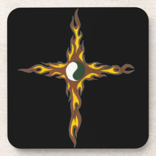 Dessous-de-verre Croix-feu de Yin Yang