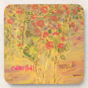 Dessous-de-verre croquis de camellias