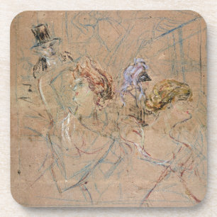 Dessous-de-verre Croquis de Henri De Toulouse-Lautrec   pour 'au