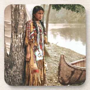 Dessous-de-verre Cru 1897 de Hiawatha de Natif américain de