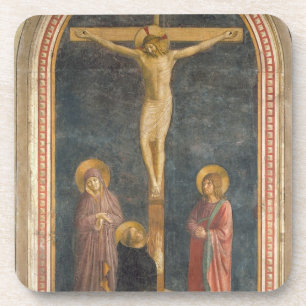 Dessous-de-verre Crucifixion avec la Vierge, solides solubles. John