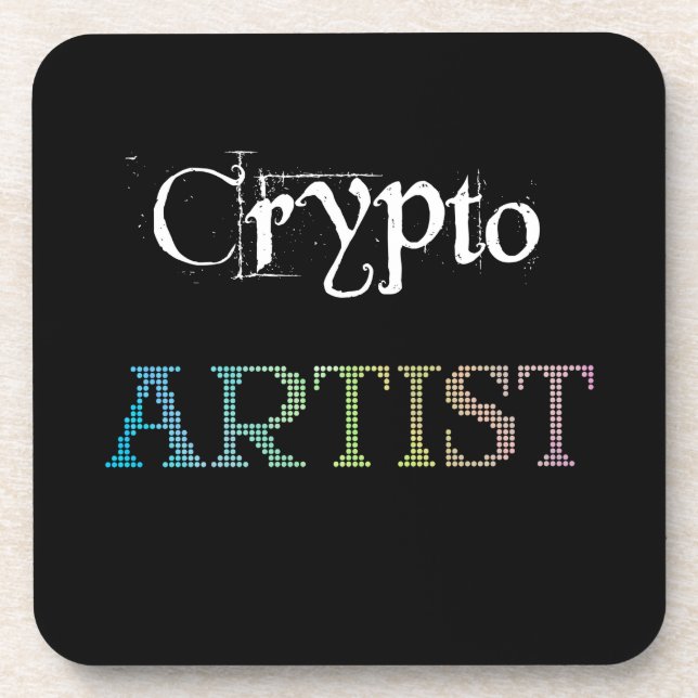 Dessous-de-verre Crypto Artist Dark (Devant)
