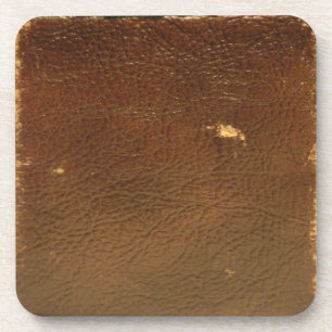 Dessous-de-verre Cuir Brown Rustique Faux