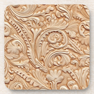 Dessous-de-verre Cuir en faux beige