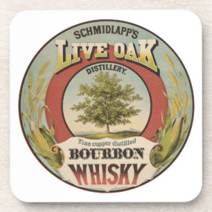 Dessous-de-verre Cuivre fin Distillé Bourbon Whisky.