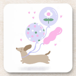 Dessous-de-verre Cute Dachshund Weiner Amoureux des chiens Party ro