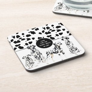 Dessous-de-verre Cute Dalmatiens Noir & Blanc Zones Joyeuses